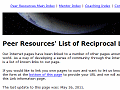 Peer Resources - Links from the WEB to Peer Resources